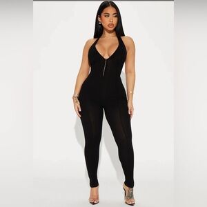 Black Ribbed Jumpsuit (NEW WITH TAGS)